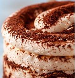 Close-up layered dessert concept