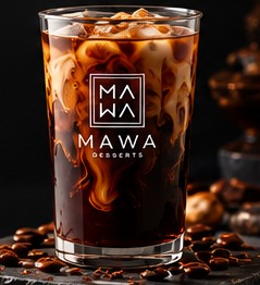 Dark cold brew with white label concept