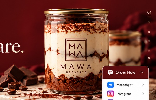 Illustrative layered dessert presentation